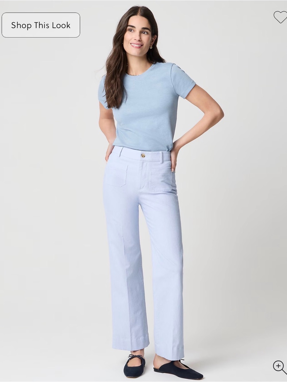 J. Crew Light Blue Wide-Leg Jeans